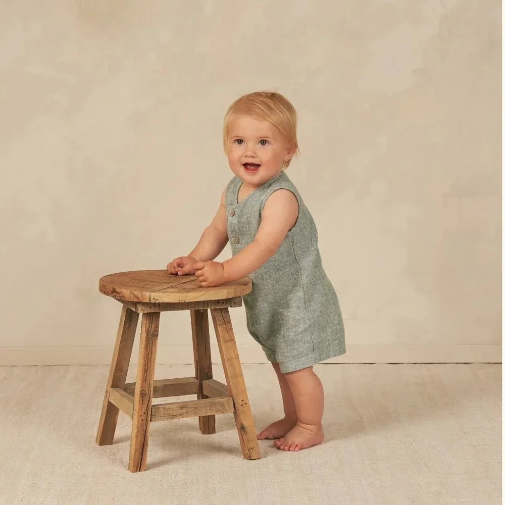 NEW - Rylee + Cru Maverick romper heathered indigo​​​